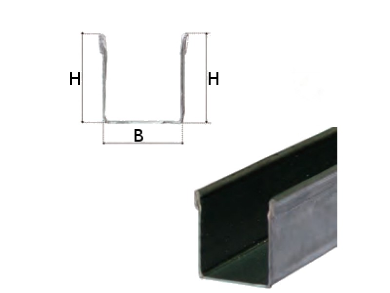 GUIDE A U ZINC. SPACC. H.160 F.22x19x22