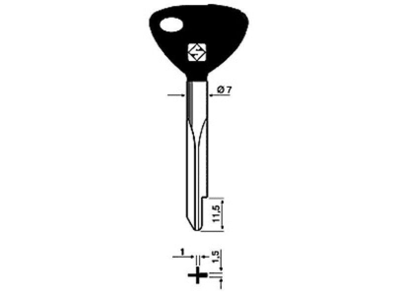 CHIAVE FER A CROCE XF2P (FMX70 JMA)