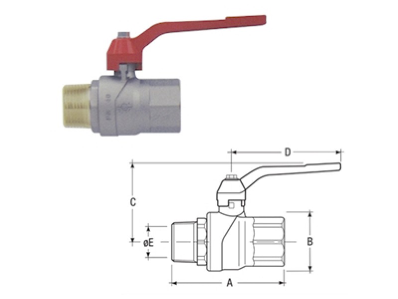 VALVOLA A SFERA MF 3/8 A LEVA EVOLUTION