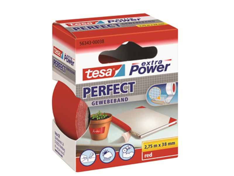 NASTRO ADESIVO TELATO XP PERFECT MM.38 MT.2,75 ROSSO 56343