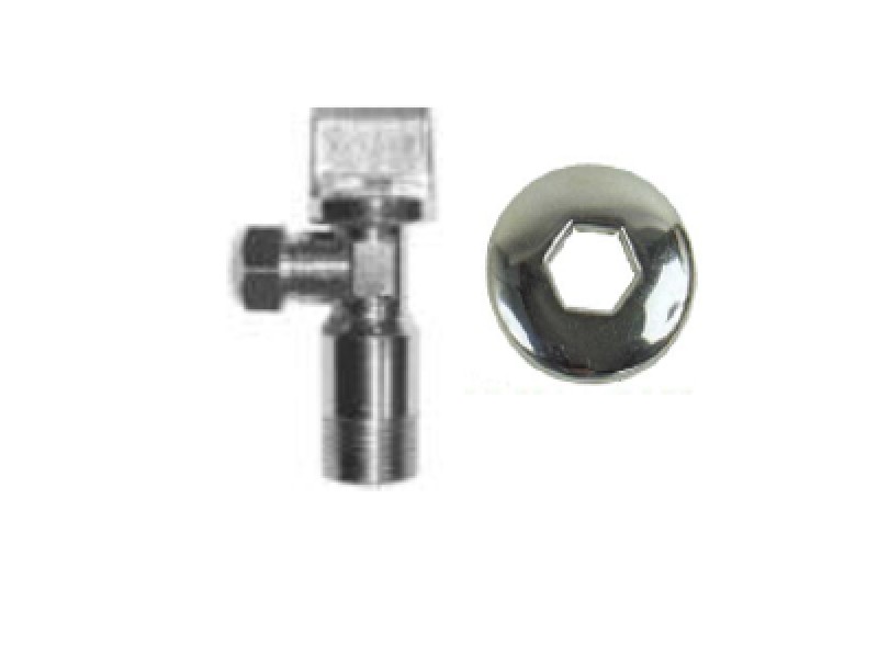 RUBINETTO SOTTOLAVABO A SFERA C/ROSONE 1/2X3/8 16AB/10246