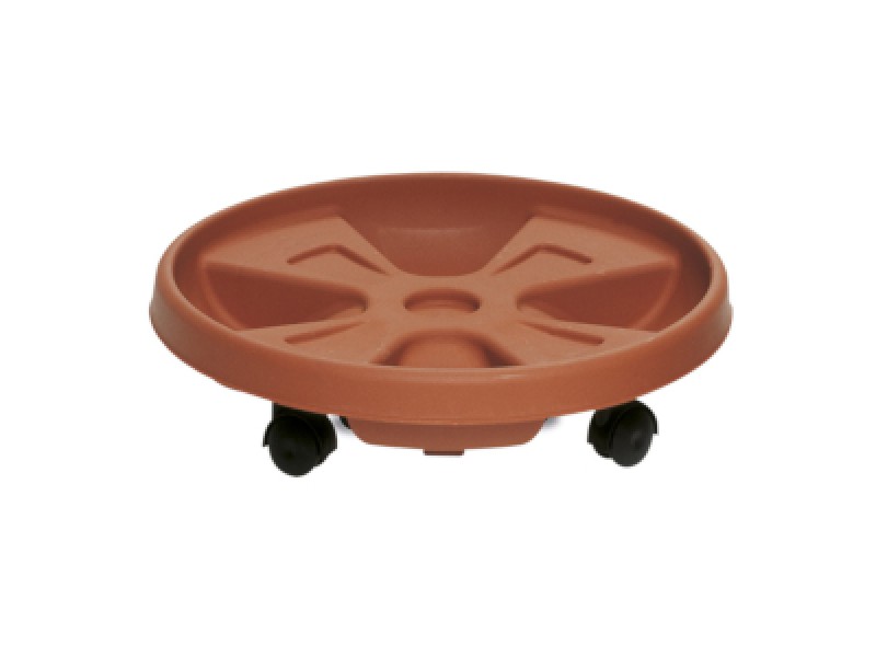 SOTTOVASO TERRACOTTA D.35 C/RUOTE ART.11350