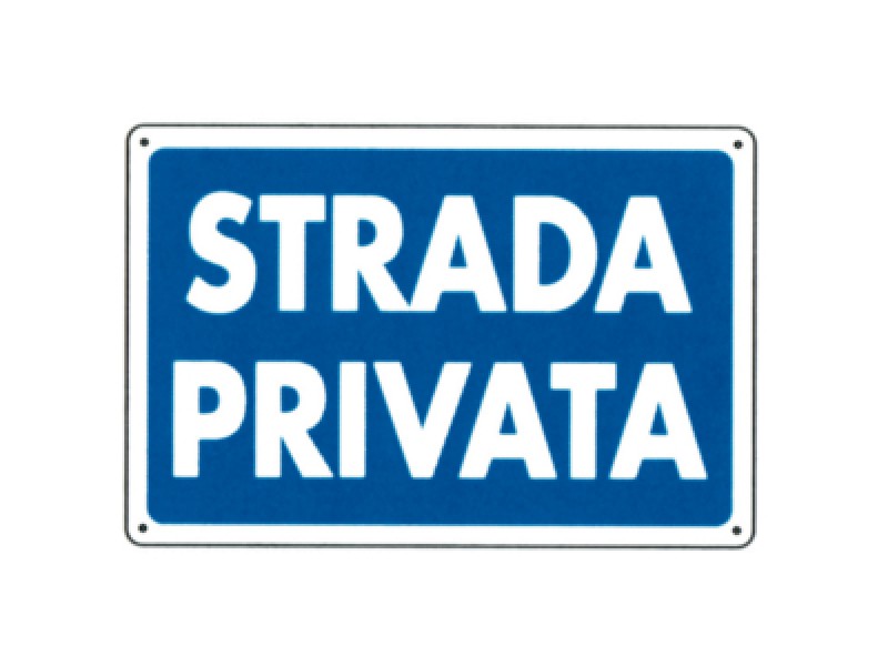 CARTELLO PLAST. MM.300X200 STRADA PRIVATA