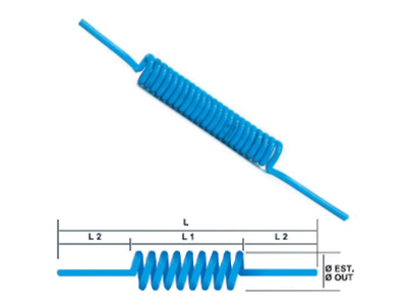 SPIRALE PU AZZURRO 8X5 MT.8