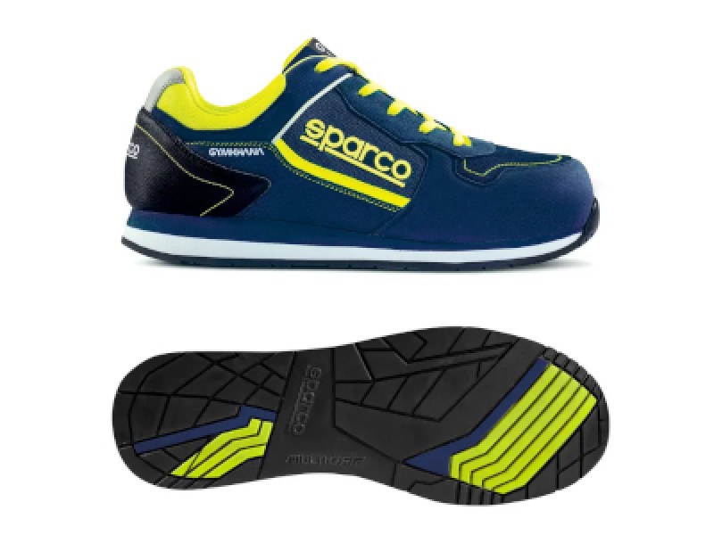 SCARPA GYMKHANA S1P BLU MARINE-GIALLO FLUO NR.48