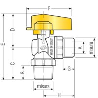 RUBINETTO GAS A SFERA M-M 1/2