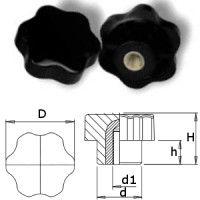 VOLANTINO FEMMINA 6/7 LOBI D.60 M12 (VB/60)