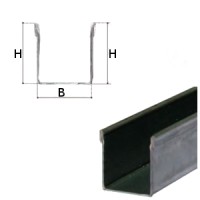 GUIDE A U ZINC. SPACC. H.160 F.22x19x22