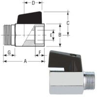 VALVOLA SFERA MIGNON M-F 1/2