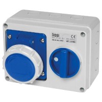 PRESA INTERBLOCCATE DA PARETE 2 POLI+T 16A 230V