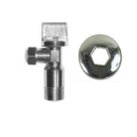 RUBINETTO SOTTOLAVABO A SFERA C/ROSONE 1/2X3/8 16AB/10246