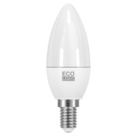 LAMPADINA CANDELA A LED ECOLIGHT 3W E14 250 LUMEN 6400K